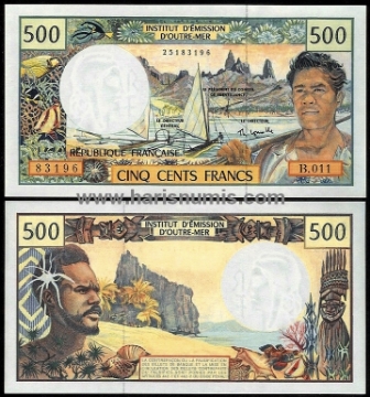 Picture of FRENCH POLYNESIA 500 Francs ND(1992) P1b UNC
