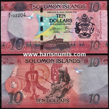 Picture of SOLOMON ISLANDS 10 Dollars ND(2017) P33 UNC