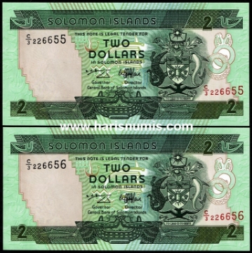 Picture of SOLOMON ISLANDS 2 Dollars ND(1997) P18 UNC