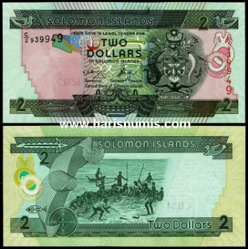 Picture of SOLOMON ISLANDS 2 Dollars ND(2004) P25 UNC