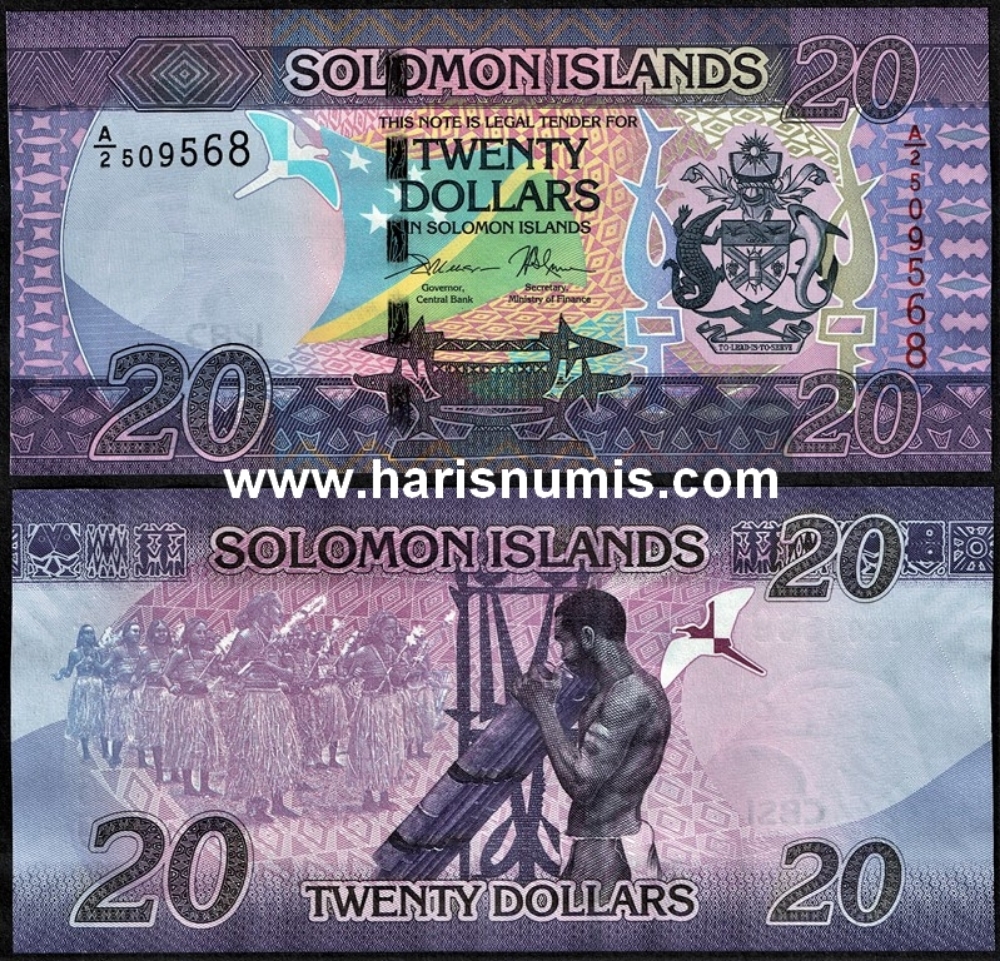 Picture of SOLOMON ISLANDS 20 Dollars ND(2017) P34 UNC