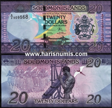 Picture of SOLOMON ISLANDS 20 Dollars ND(2017) P34 UNC