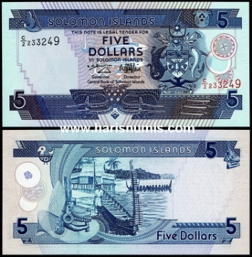 Picture of SOLOMON ISLANDS 5 Dollars ND(1997) P19 UNC