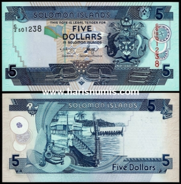 Picture of SOLOMON ISLANDS 5 Dollars ND(2004) P26 UNC