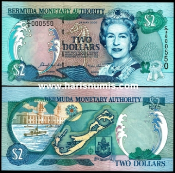 Picture of BERMUDA 2 Dollars 2000 P50 UNC