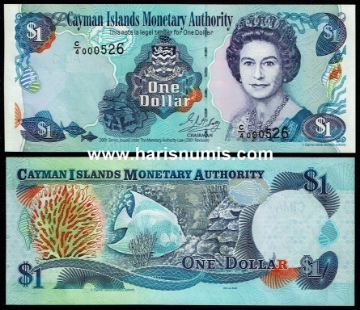 Picture of CAYMAN ISLANDS 1 Dollar 2001 P26c UNC