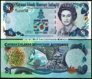 Picture of CAYMAN ISLANDS 1 Dollar 2003 Comm. P30a UNC