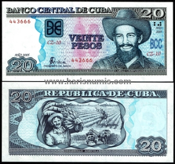 Picture of CUBA 20 Pesos 2005 P122b UNC