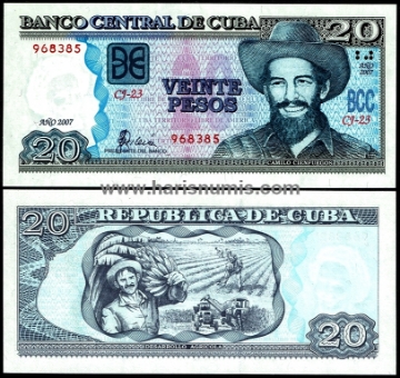 Picture of CUBA 20 Pesos 2007 P 122d UNC