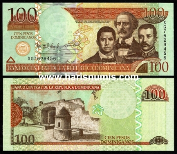 Picture of DOMINICAN REPUBLIC 100 Pesos 2011 P 184a UNC