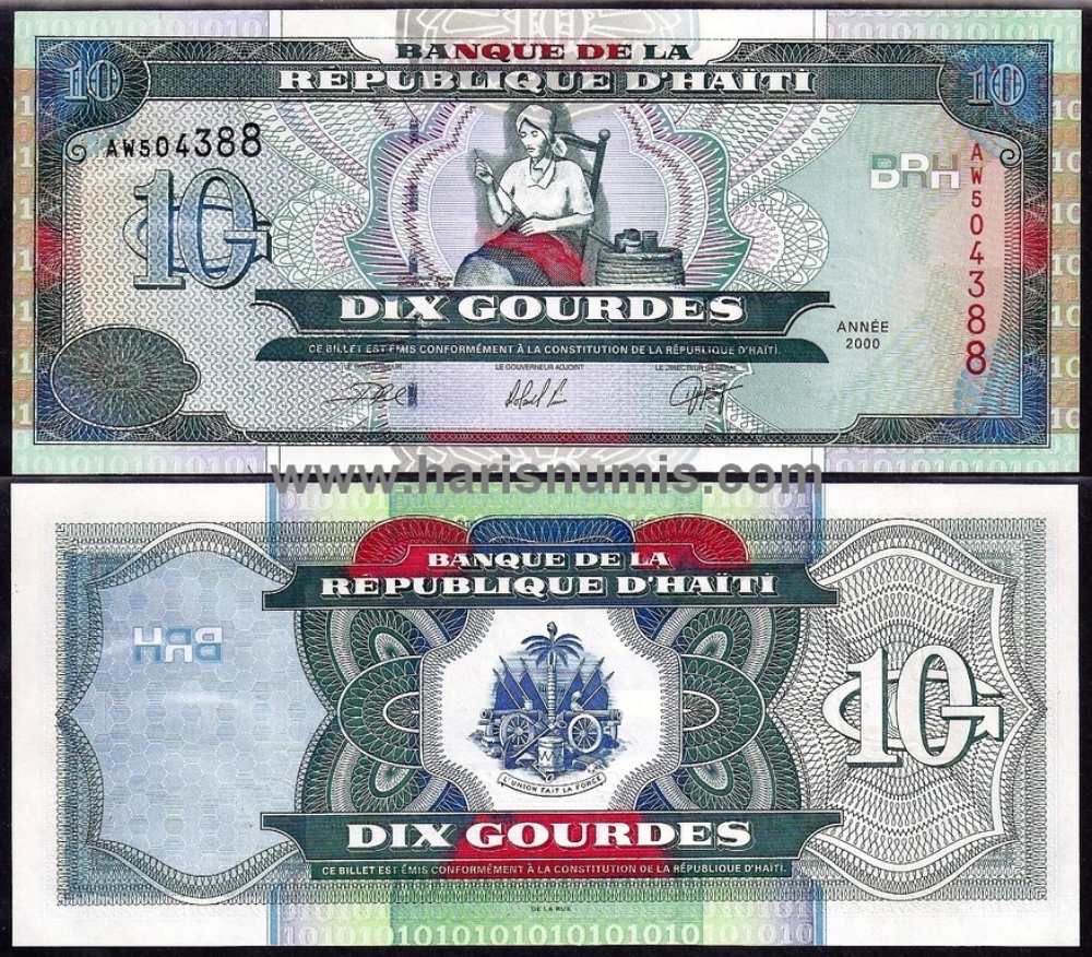 Picture of HAITI 10 Gourdes 2000 P265a.2 UNC