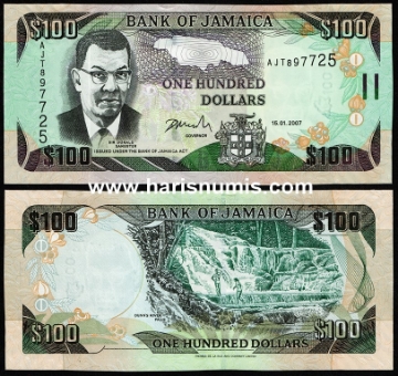 Picture of JAMAICA 100 Dollars 2007 P84e UNC