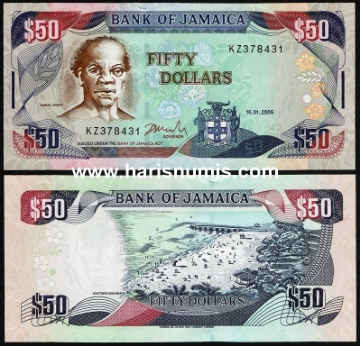 Picture of JAMAICA 50 Dollars 2005 P83c UNC