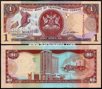 Picture of TRINIDAD & TOBAGO 1 Dollar 2002 P41b UNC