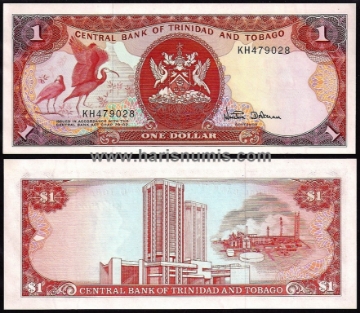 Picture of TRINIDAD & TOBAGO 1 Dollar ND(1985) P36d UNC