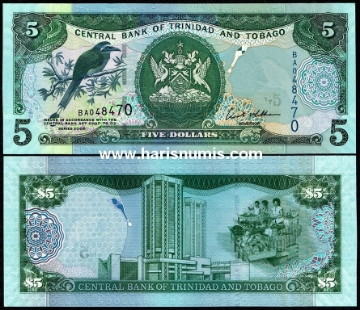 Picture of TRINIDAD & TOBAGO 5 Dollars 2006 P 47a UNC