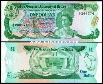 Picture of BELIZE 1 Dollar 1980 P 38a UNC