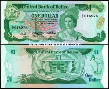 Picture of BELIZE 1 Dollar 1983 P 43 UNC
