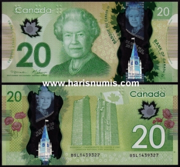 Picture of CANADA 20 Dollars 2012 P 108a UNC