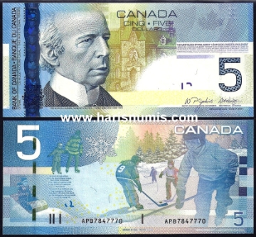 Picture of CANADA 5 Dollars 2006/2006 P 101Aa UNC