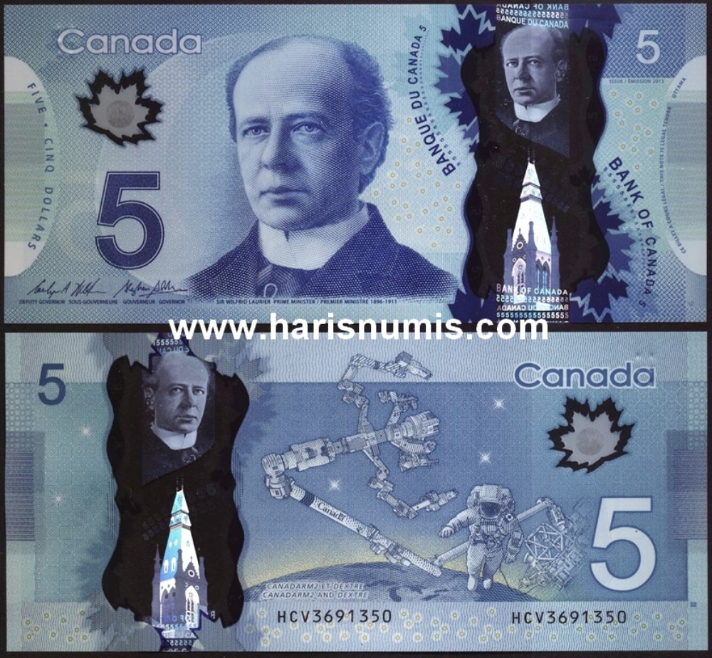 Picture of CANADA 5 Dollars 2014 P 106c UNC