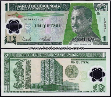 Picture of GUATEMALA 1 Quetzal 2006 P109 UNC
