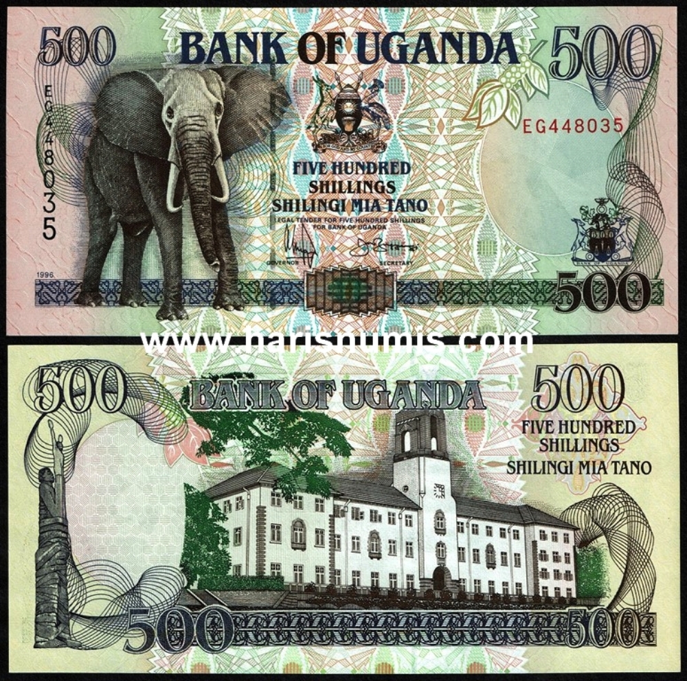 Picture of UGANDA 500 Shillings 1996 P35a UNC