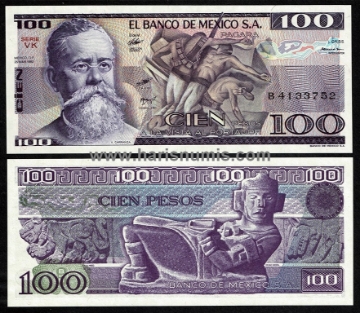 Picture of MEXICO 100 Pesos 1982 P74c UNC