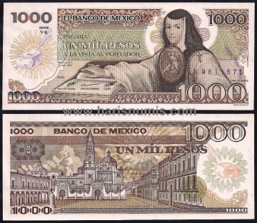 Picture of MEXICO 1000 Pesos 1985 P85 UNC