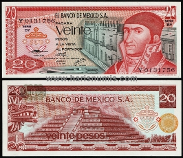 Picture of MEXICO 20 Pesos 1976 P64c UNC