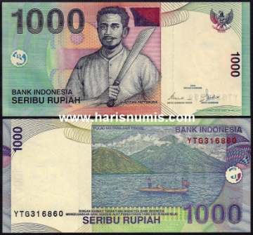 Picture of INDONESIA 1000 Rupiah 2000 / 2004 P141e UNC