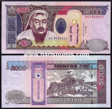 Picture of MONGOLIA 5000 Tugrik 2003 P68 UNC