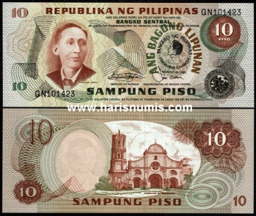 Picture of PHILIPPINES 10 Piso 1981 Comm. P 167a UNC