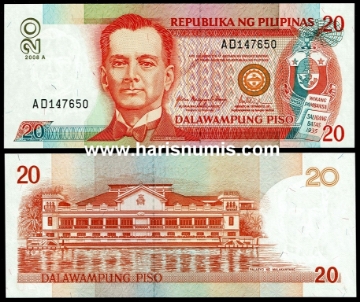 Picture of PHILIPPINES 20 Piso 2008A P182j UNC