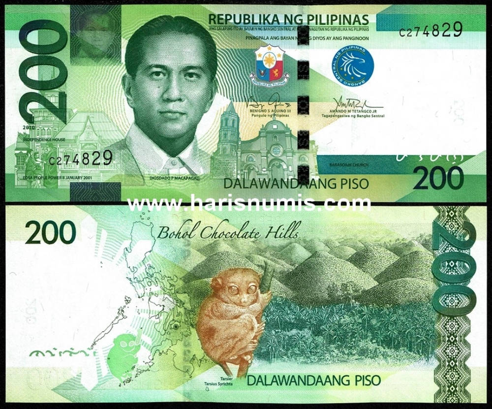 Picture of PHILIPPINES 200 Piso 2010 P209a.1 UNC