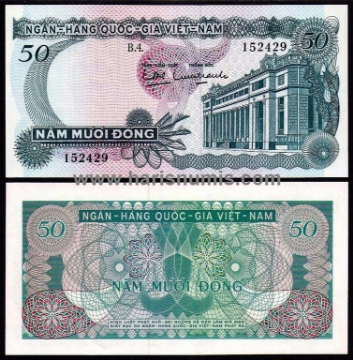Picture of VIETNAM SOUTH 50 Dong ND(1969) P25 UNC