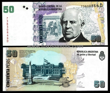 Picture of ARGENTINA 50 Pesos ND(2010) P 356a UNC