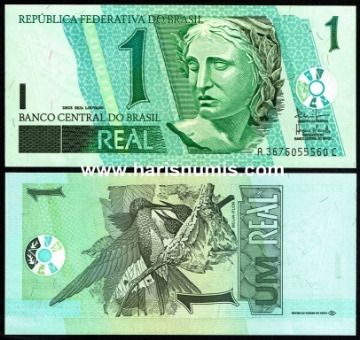 Picture of BRAZIL 1 Real ND(2003) P251a UNC