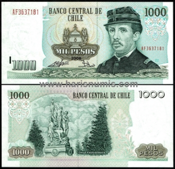 Picture of CHILE 1000 Pesos 2008 P 154g UNC