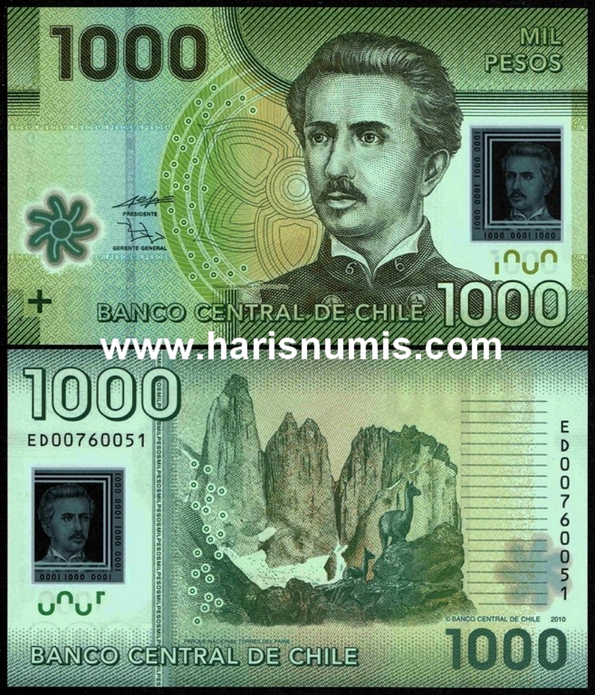 Picture of CHILE 1000 Pesos 2010 P 161a UNC