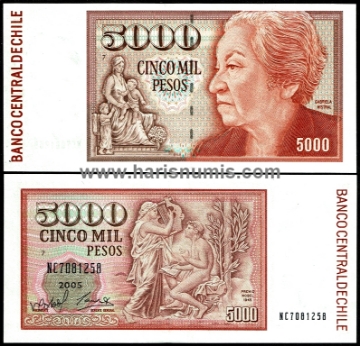 Picture of CHILE 5000 Pesos 2005 P 155e UNC