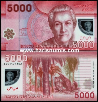 Picture of CHILE 5000 Pesos 2009 P 161 UNC