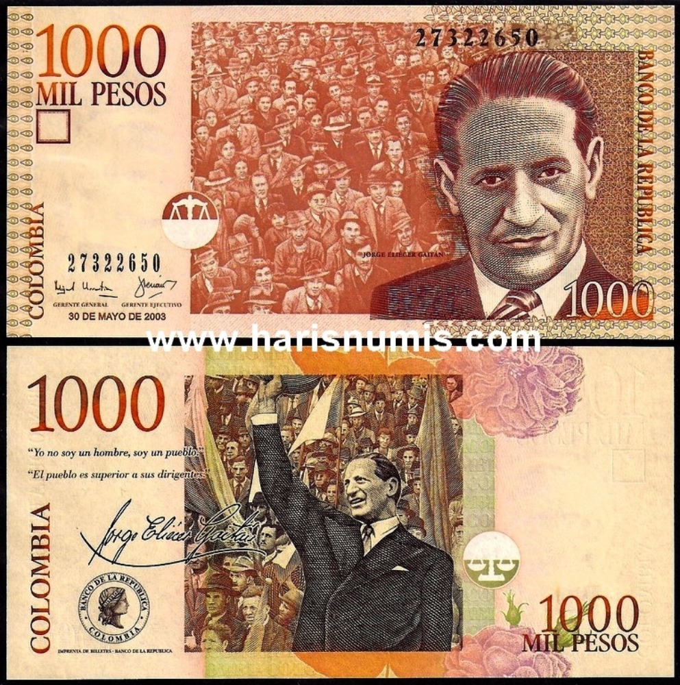 Picture of COLOMBIA 1000 Pesos 2003 P450e UNC