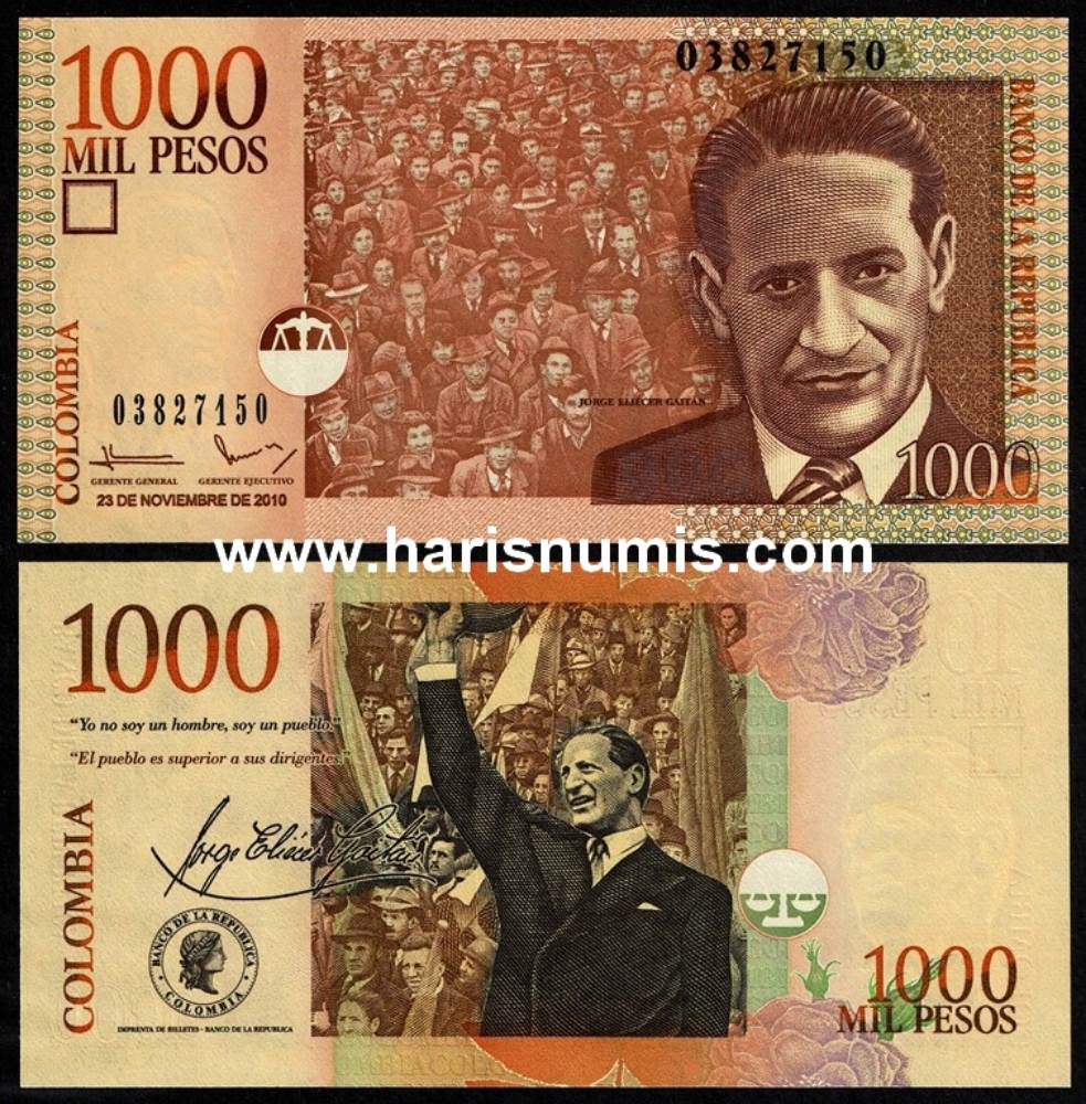 Picture of COLOMBIA 1000 Pesos 2010 P 456m UNC