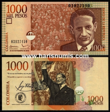 Picture of COLOMBIA 1000 Pesos 2010 P 456m UNC