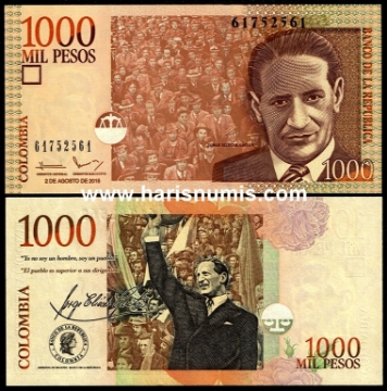 Picture of COLOMBIA 1000 Pesos 2016 P 456u UNC