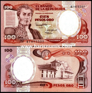 Picture of COLOMBIA 100 Pesos Oro 1986 P426b UNC