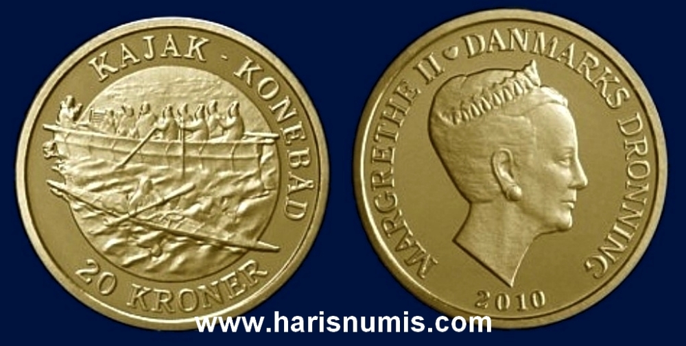 Picture of DENMARK 20 Kroner 2010 "Kayak-Umiak" KM940 UNC