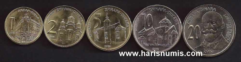 Picture of SERBIA 1-20 Dinara 2010 KM40-61 UNC