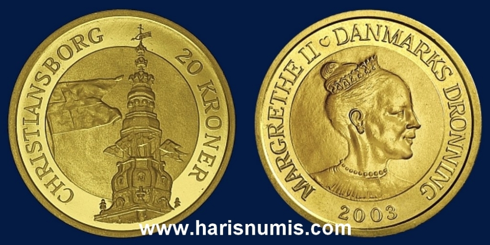 Picture of DENMARK 20 Kroner 2003 Christiansborg KM 892 UNC